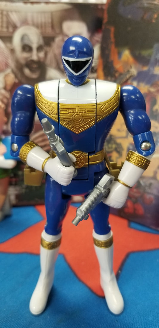 Mighty Morphin Power Rangers Zeo Blue Ranger Flip Head!