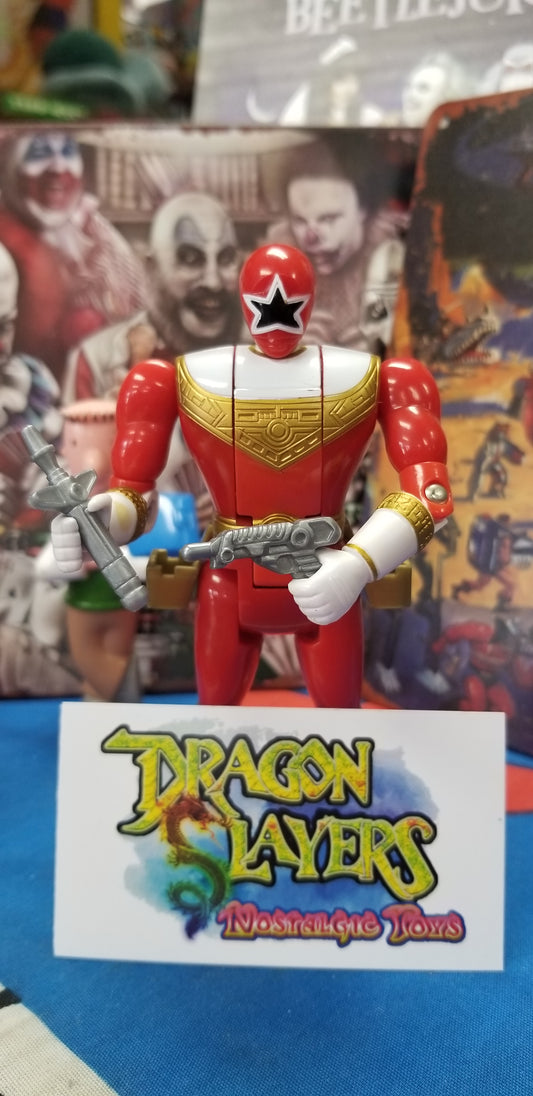 Mighty Morphin Power Rangers Zeo Red Ranger Flip Head!