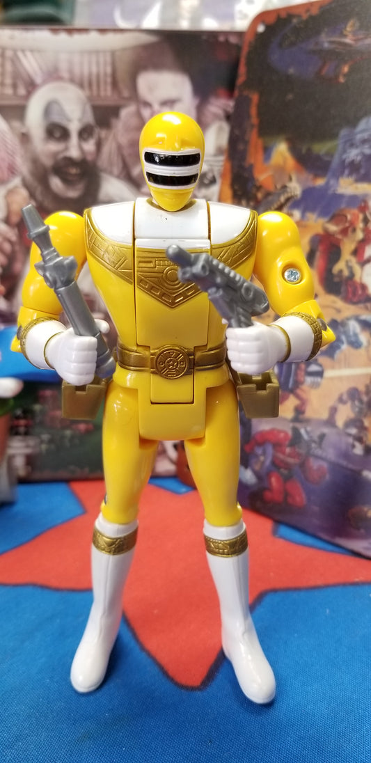 Mighty Morphin Power Rangers Zeo Yellow Ranger Flip Head!